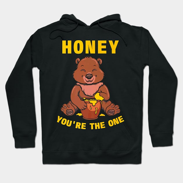 Bear Eating Beekeeper Honey Bee Hoodie by Owl Is Studying